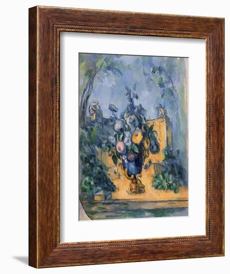 Large Vase in the Garden, C. 1895-Paul Cézanne-Framed Giclee Print