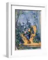 Large Vase in the Garden, C. 1895-Paul Cézanne-Framed Giclee Print