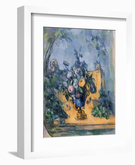 Large Vase in the Garden, C. 1895-Paul Cézanne-Framed Giclee Print