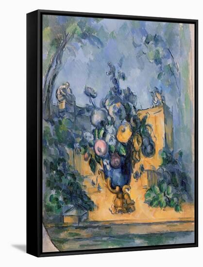 Large Vase in the Garden, C. 1895-Paul Cézanne-Framed Stretched Canvas