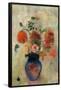 Large Vase with Flowers. Dated: c. 1912. Dimensions: overall: 73 x 54.6 cm (28 3/4 x 21 1/2 in.)...-Odilon Redon-Framed Poster