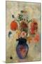 Large Vase with Flowers. Dated: c. 1912. Dimensions: overall: 73 x 54.6 cm (28 3/4 x 21 1/2 in.)...-Odilon Redon-Mounted Poster