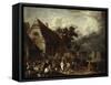 Large Village Fair With Dancing Couple-David The Elder Teniers-Framed Stretched Canvas