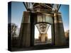 Large Weathered Concrete Frames under Bourne Bridge on Cape Cod-Sanghwan Kim-Stretched Canvas