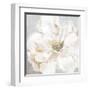 Large White Floral I-Alex Black-Framed Art Print