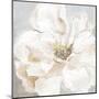 Large White Floral I-Alex Black-Mounted Art Print