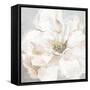 Large White Floral I-Alex Black-Framed Stretched Canvas