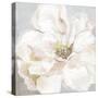 Large White Floral I-Alex Black-Stretched Canvas