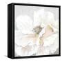 Large White Floral II-Alex Black-Framed Stretched Canvas