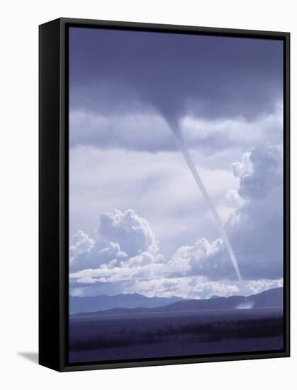 Large White Fluffy Clouds and Funnel Cloud During Tornado in Andean Highlands, Bolivia-Bill Ray-Framed Stretched Canvas