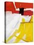Large White, Yellow and Red Abstract-Real Callahan-Stretched Canvas