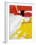 Large White, Yellow and Red Abstract-Real Callahan-Framed Art Print