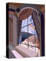 Large Window with a Seat, from 'Relais', C.1920S (Colour Litho)-Edouard Benedictus-Stretched Canvas