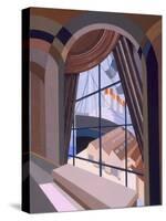 Large Window with a Seat, from 'Relais', C.1920S (Colour Litho)-Edouard Benedictus-Stretched Canvas