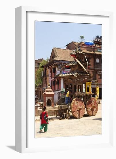 Large Wooden Chariot Used for Religious Festivals-Peter Barritt-Framed Photographic Print