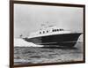 Large Yacht Offshore-null-Framed Photographic Print