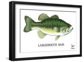 Largemouth Bass-Mark Frost-Framed Giclee Print