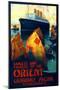 "Largest and Fastest to the Orient" Vintage Travel Poster-null-Mounted Art Print