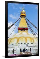 Largest Asian Stupa, Boudhanath Stupa, UNESCO World Heritage Site, Kathmandu, Nepal, Asia-G&M Therin-Weise-Framed Premium Photographic Print