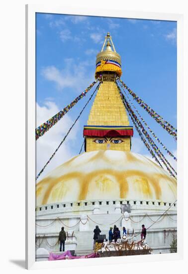 Largest Asian Stupa, Boudhanath Stupa, UNESCO World Heritage Site, Kathmandu, Nepal, Asia-G&M Therin-Weise-Framed Photographic Print