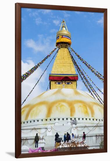 Largest Asian Stupa, Boudhanath Stupa, UNESCO World Heritage Site, Kathmandu, Nepal, Asia-G&M Therin-Weise-Framed Photographic Print