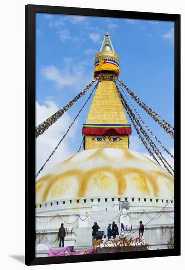 Largest Asian Stupa, Boudhanath Stupa, UNESCO World Heritage Site, Kathmandu, Nepal, Asia-G&M Therin-Weise-Framed Photographic Print