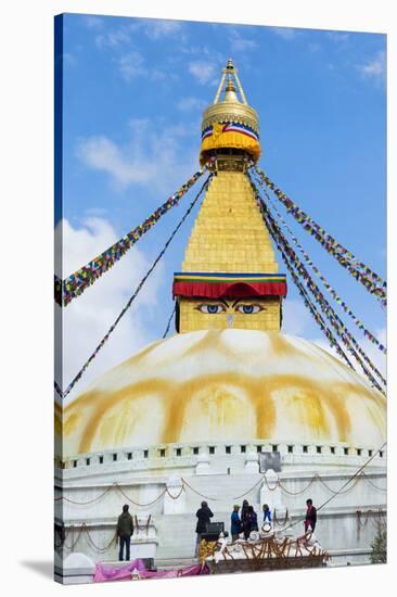 Largest Asian Stupa, Boudhanath Stupa, UNESCO World Heritage Site, Kathmandu, Nepal, Asia-G&M Therin-Weise-Stretched Canvas