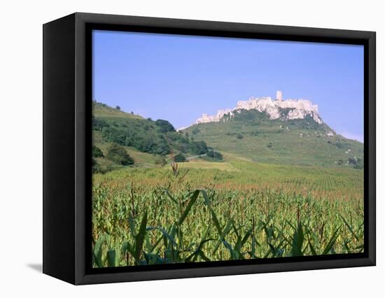 Largest Ruined Castle in Slovakia, Spis Castle, Unesco World Heritage Site, Presov Region-Richard Nebesky-Framed Stretched Canvas