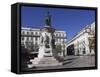 Largo De Camoes Square, with the Luiz De Camoes Memorial, at Bairro Alto, Lisbon, Portugal, Europe-Stuart Forster-Framed Stretched Canvas