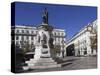 Largo De Camoes Square, with the Luiz De Camoes Memorial, at Bairro Alto, Lisbon, Portugal, Europe-Stuart Forster-Stretched Canvas