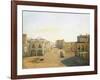 Largo Del Castello with the Lantern from Molo Pier in Naples, 1825-Franz Alt-Framed Giclee Print