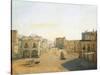 Largo Del Castello with the Lantern from Molo Pier in Naples, 1825-Franz Alt-Stretched Canvas