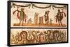 Lari Sacrificing and Agathodemon Snakes at Altar, C.55-79-null-Framed Stretched Canvas