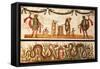 Lari Sacrificing and Agathodemon Snakes at Altar, C.55-79-null-Framed Stretched Canvas