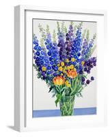 Larkspur and Delphiniums-Christopher Ryland-Framed Giclee Print