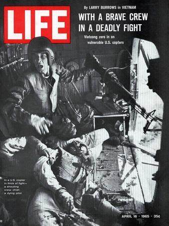 Helicopter Crew Chief James Farley Shouts to Crew as Pilot Lt Magel Dies Beside Him, April 16, 1965