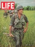 Soldiers Walking Through Grass in Vietnam, June 12, 1964-Larry Burrows-Photographic Print