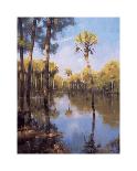 Palms on Water II-Larry Moore-Framed Giclee Print