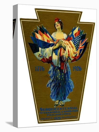 Larry Zim World's Fair Collection Poster for International Exposition in Philadelphia, Pennsylvania-null-Stretched Canvas