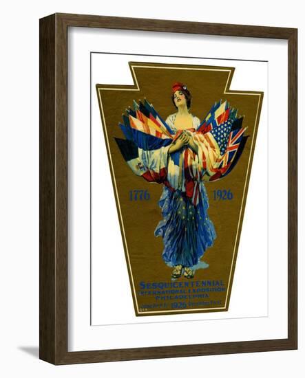 Larry Zim World's Fair Collection Poster for International Exposition in Philadelphia, Pennsylvania-null-Framed Art Print