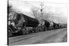 Larson Logging Co with 13 Truck Caravan - Bellingham, WA-Lantern Press-Stretched Canvas