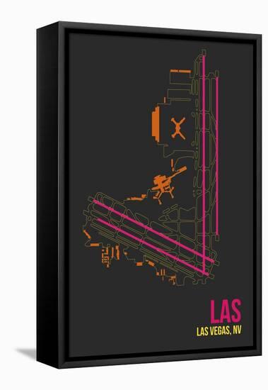 LAS Airport Layout-08 Left-Framed Stretched Canvas