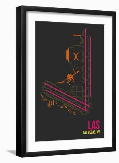 LAS Airport Layout-08 Left-Framed Giclee Print