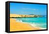 Las Alzadas Beach in Natural Park of Dunes of Corralejo in Fuerteventura, Canary Islands, Spain-nito-Framed Stretched Canvas