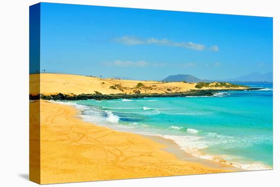 Las Alzadas Beach in Natural Park of Dunes of Corralejo in Fuerteventura, Canary Islands, Spain-nito-Stretched Canvas