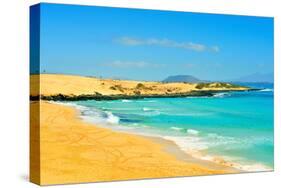 Las Alzadas Beach in Natural Park of Dunes of Corralejo in Fuerteventura, Canary Islands, Spain-nito-Stretched Canvas