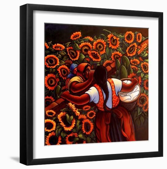 Las Comadres-Simon Silva-Framed Art Print