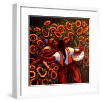 Las Comadres-Simon Silva-Framed Art Print