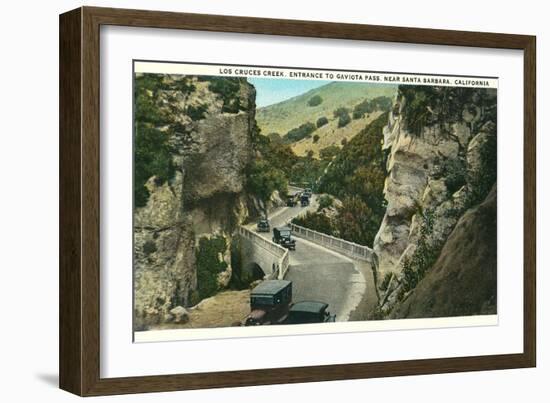 Las Cruces Creek, Gaviota Pass, Santa Barbara, California-null-Framed Art Print