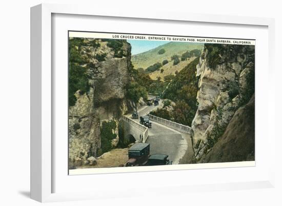 Las Cruces Creek, Gaviota Pass, Santa Barbara, California-null-Framed Art Print